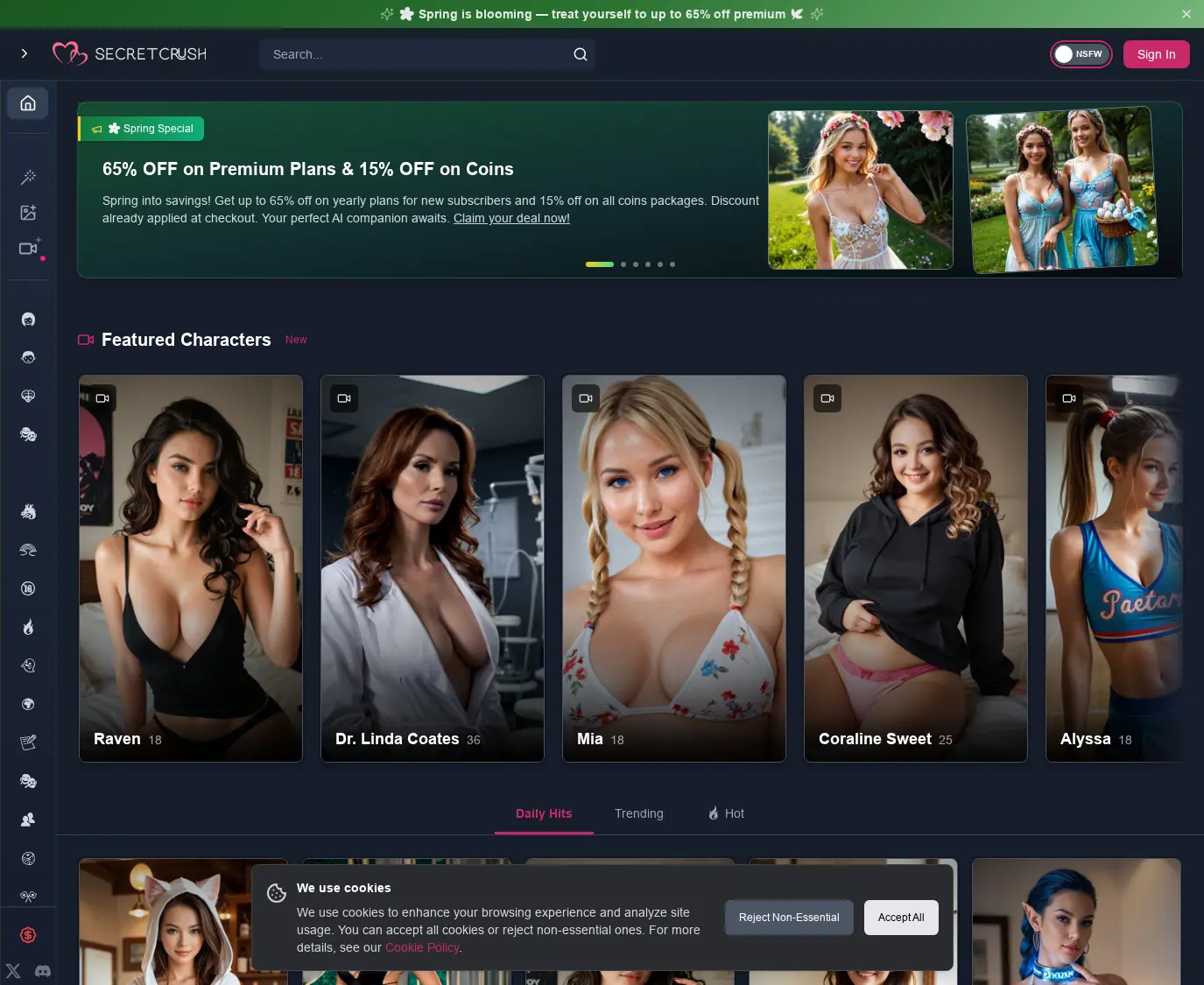 A Review Screenshot of SecretCrush