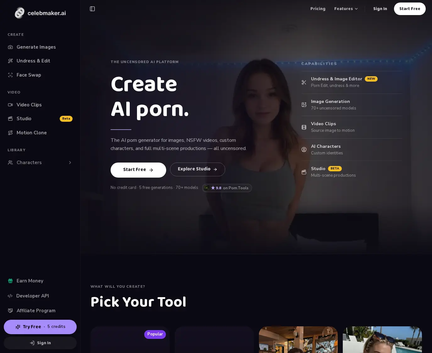 A Review Screenshot of CelebMaker AI